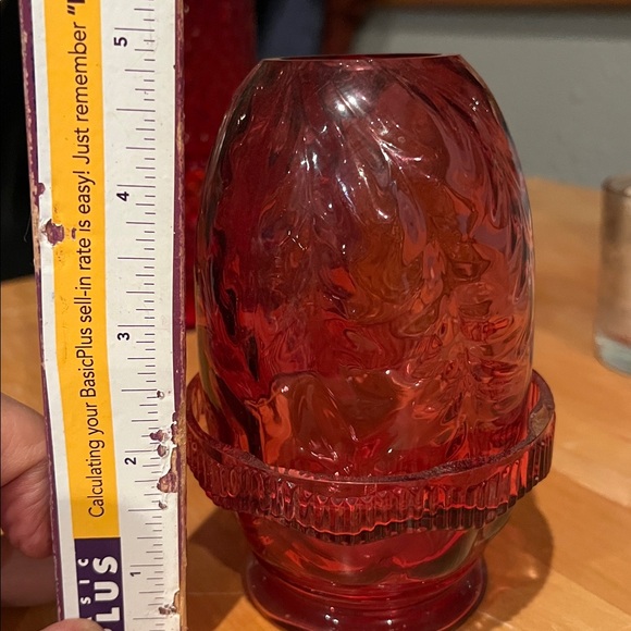 Fenton Country Cranberry glass fairy lamp beautiful - Picture 7 of 7